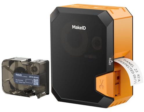 Makeid P31 Industrial Label Maker, Heavy-Duty Labeling Machine with 0.71 W x 26.24ft L Label, Ideal for Wire & Cable Marking, Fast Printing for Job Sites