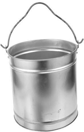 OFFSCH Fireplace Ash Bucket Metal Bucket for Fireplace Ashes Outdoor Barbecue for Burning Rubbish