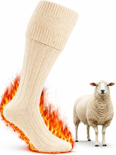 ZANGOC Chaussettes écossaises pour homme | Kilts écossais | Chaussettes écossaises chaudes et confortables | Cadeaux de Saint-Valentin écossais pour lui | Chaussettes longues pour homme