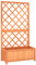 HUAKEHOM Pflanzkübel mit Spalier Pflanzgefäß mit viel Platz Pflanzenkasten für Garten Terrasse Blumenkasten Pflanztopf Massivholz Tanne Braun 70x30x135 cm Tannenholz