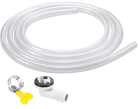 Applicable to 12mm Air Conditioning Drain Hose, Air Conditioner Drain Pipe, Mini Split Drainage Pipe, Flexible Hose Material, Corrosions-Resistant, 15/12mm, for Window AC Indoor Mini Split Units