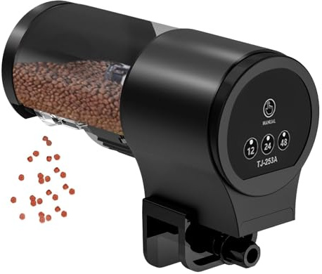 Automatisk fiskmatare | Automatisk automat för fiskmatare, 100 ml hushållsutrustning med 12 H 24 H 48 H timer för flytande flingor pellets matdispensering