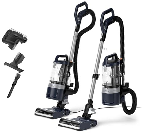 Vax LiftOut Multi Pet Corded Upright Bagless Vacuum Cleaner, Lightweight, Handheld Tool Attachments for Pet Hair, Car, Upholstery, Bed, Mattress, Home cleaning, 600W, 6.63kg, Blue/Silver, CDUP-LOPP