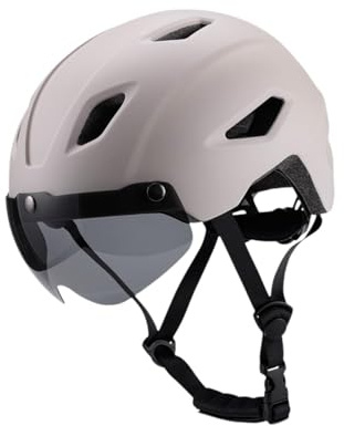 Casco de Bicicleta para Niños con Visera Desmontable, Acolchado Suave y Ligero para Ciclismo, Bicicleta de Montaña y Actividades al Aire Libre- Marrón Claro