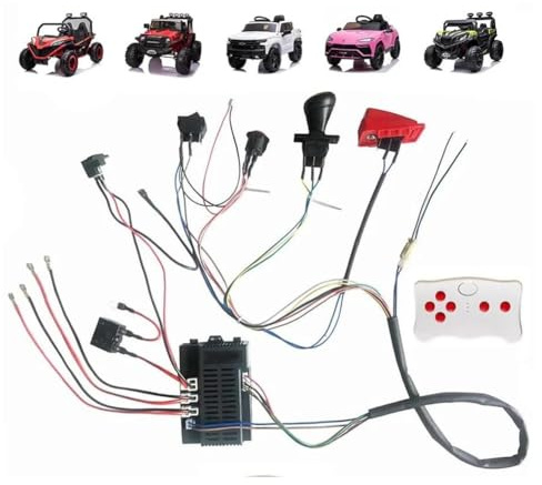URPIZY Kit di cablaggio auto elettrica per bambini con telecomando da 2,4 G, 12 V 40 A 200 W, compatibile con motore ad alte prestazioni, per auto giocattolo fai da te, 1 pezzo