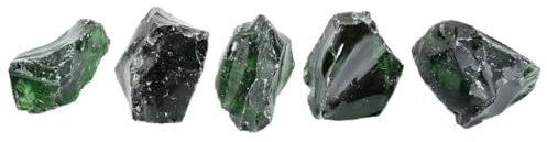Nqyjm Rocce da giardino in vetro verde 60-120 mm 25 kg per gabbione di pietre, paesaggistica all'aperto cortile