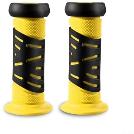 Yhenlovtt Kids Bike Grips, Rubber Non-Slip Handlebar Grips for Children Bicycle Scooter Tricycle, Comfortable Handgrips with Colorful Options(yellow)
