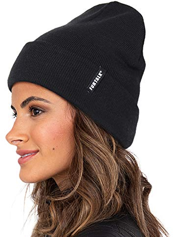FURTALK Damen Cuffed Beanie Herren Mütze Unisex weiche warme Strickmütze