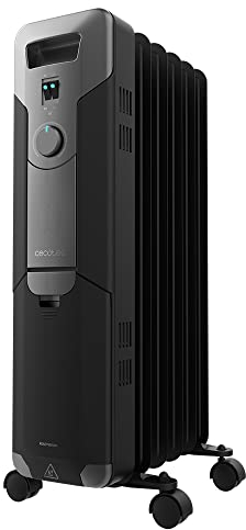 Cecotec ReadyWarm 5000 Space Black, 5 Moduli, Basso Consumo, 1000 W, 3 Livelli, Raccogliibili, Controllo Semplice, Maniglia, Ruote, Sistema di Sicurezza, 12 m²