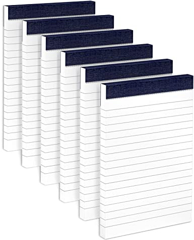 Note Pads Small A6 Notepad Pocket Size 6 Pack A6 Notepads with Lined Pages Shopping List Pads Pocket Notebook Note Pad for Office Supplies To-Do List Memo Pad Lined Paper Refill Pad Grocery Lists Pads