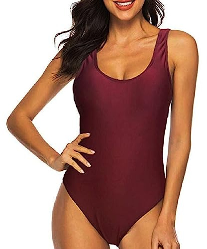 bañador Mujer Push up Moderno,Traje de baño una Pieza Mujer con Control de Abdomen Sensual Cuello en V Profundo bañador Reductor Halter Espalda Descubierta Verano Vacaciones Playa