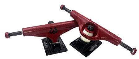 Imagine Ejes de monopatín Skate Skateboard Trucks (Set 2) Logo 5.25 Red Black