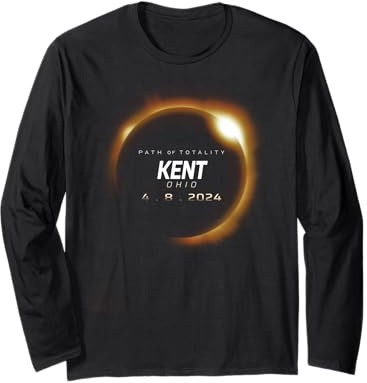 Total Solar Eclipse 2024 Kent Ohio April 8 2024 Long Sleeve T-Shirt
