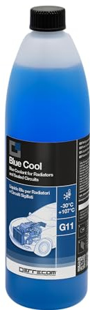 ERRECOM Blue Cool, Líquido para Radiador Azul -30°C/+103°C, Anticongelante G11 con Paquete inhibidor NAP Free, Listo para Usar, 1 Litro