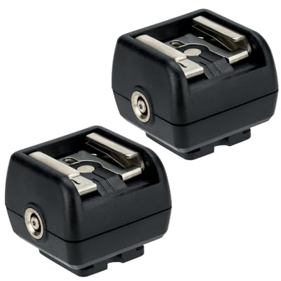 JJC Adaptador de zapata de flash con enchufe de sincronización para zapata estándar ISO y para Sony Multi Interface Shoe MIS Shoe Flash (paquete de 2), ‎JJC 2PC JSC-2