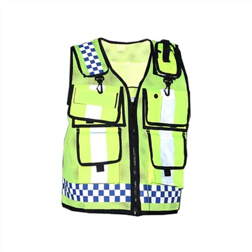 TopHomer Sicherheitsweste für Frauen und Männer - Warnweste mit Reißverschluss und Taschen für Sicherheit, Radsport und Outdoor-Aktivitäten