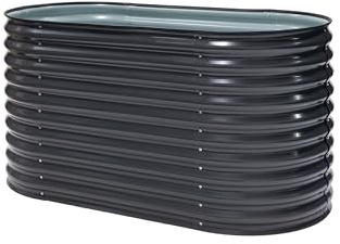 WESTMANN Hochbeet aus Metall inkl. Aussaatkalender | 160x80x82 cm Grau | Kräuterbeet für Garten & Terrasse | Holzhochbeet & Frühbeet zum Bepflanzen von Gemüse & Kräutern