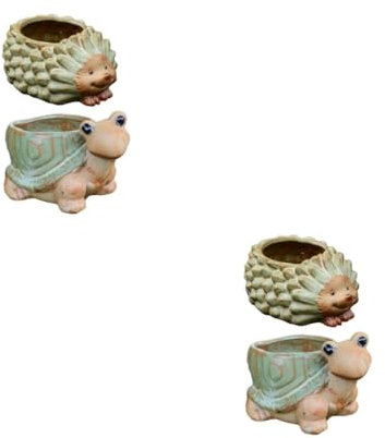 HEMOTON 2 Ensembles Pots De Fleurs Céramique Décoratifs De Contenants pour Plantes pour Décoration Intérieure 2 Pièces * 2