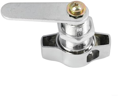 Vasiumic Serratura meccanica a camma in lega di zinco senza chiave, per mobili, armadietti, cassetti, varie dimensioni 16 mm, 20 mm, 25 mm, 30 mm, finitura argento (25 mm)