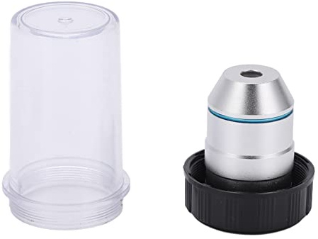 RASTKY Lentille D'objectif de Microscope, Image Lumineuse de Faible Puissance pour Microscope Biologique, Cuivre, Lentille D'ouverture 1X, Filetage RMS de 20,2 Mm, D'objectif de 1X pour étude en