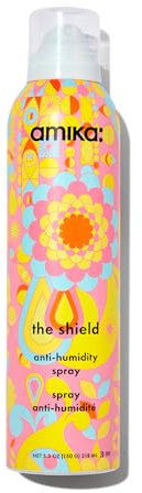 amika the shield anti-humidity hairspray - hair spray for women with heat protection + frizz control - contains UV filters to help prevent sun damage (218 ml)