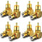 Warmstor 8-Pack RCA Right Angle Adapter 90 Degree RCA Male to Female Adapter Angled Connector Elbow Plug (4 Black + 4 Red)