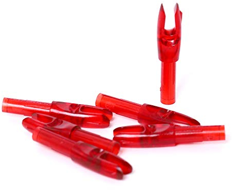 ZZYB Bogenschießen Kunststoff Pfeilnocken Einfügen Nock Pin Für Innendurchmesser 4,2mm Pfeil Welle 50 Stücke (Rot)