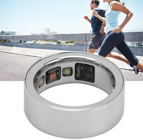 Dilwe Anillo Inteligente,Monitorea Salud y Controla Cámara,Smart Ring IPX8 Resistente al Agua,Estuche Carga Incluido,for Fitness Viajes Oficina iOS (NO 17)