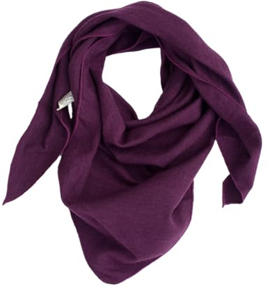 Lilano, Foulard triangolare per bambini/neonati, 70% lana (kbT), 30% seta, 210 g/m², bacca, 110x50cm