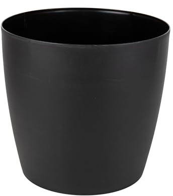 Cofan Pack de 6 Macetas o Venta unitaria de Polipropileno Redondas | Color: Negro | Medidas: 30 x 28 cm | Dale Vida a Tus Plantas con Estilo (1, 30 x 28 cm)