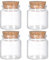 4 Stück Glasflaschen Mit Korken Leere 50 Ml Kleine Gläser Mit Deckel Klar Mini Gewürzgläser Einmachgläser Phiolen Glasgefäße Für Dekoration geschenke Party Küchengewürz DIY-Bastelarbeiten