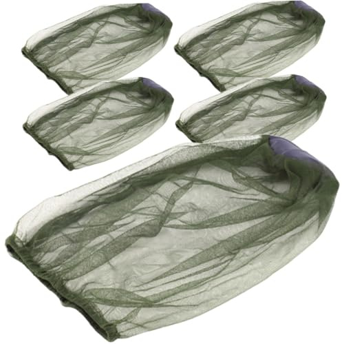 SWOOMEY 5 Pièces Chapeau Multifonction avec Filet Protecteur Réutilisable Chapeau Apiculteur et Portable pour Camping et Randonnée Couleur Vert