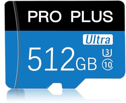 512GB Micro SD Card Memory Card with SD Card Adapter High Speed Micro SD Memory Cards For Camera, Phone, Computer, Tachograph, Tablet, Drone