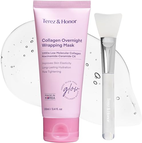 Korean Collagen Night Wrapping Mask 100 mL - Masque de Nuit au Collagène, Soin Visage Skincare Coréenne pour Hydratation Intense, Élasticité & Effet Glass Skin - Fabriqué en Corée