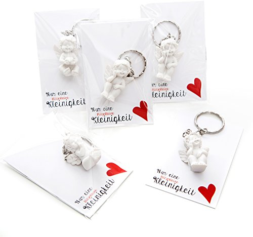 Logbuch-Verlag 10 kleine weiße Engel Geschenke Gäste für Taufe & Kommunion Schutzengel Gastgeschenk mit mini-Karte