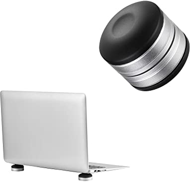 kwmobile Supporto per Computer PC Portatile/Notebook/Ultrabook - Cuscinetto Raffreddamento PC - Sfera Magnetica Silicone per Computer Portatile Nero/Argento