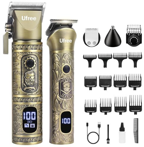 Ufree Hair Clippers for Men Professional, Cordless Beard Trimmer, Bronze