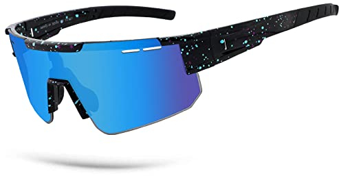 DUDUKING Sonnenbrille Fahrradbrille Herren Damen,Schnelle Brille Sportbrillen Radsport Brillen für Radfahren Laufen Golf UV 400 Schutz Baseball Brille