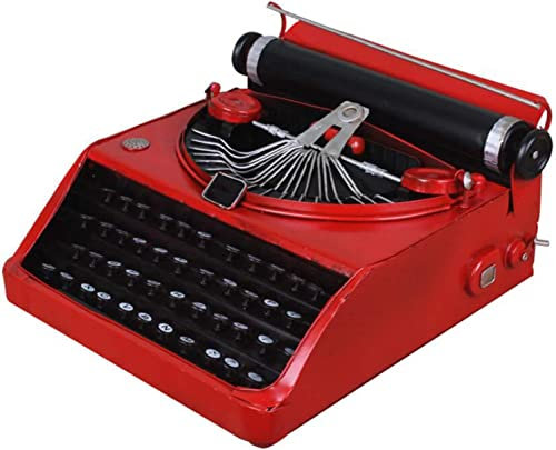 Maquina de escribir vintage – Máquina de escribir de metal retro para el hogar, decoración de bar y accesorios de película. Modelo de máquina de escribir antigua
