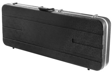 VEVOR Hartschalenkoffer für E-Gitarre, 105cm rechteckiger Gitarrenkoffer, mit Schloss und Schlüsselgriff, Dicker ABS-Polsterung, weichem Futter, Hartschalen-Case, für 99 cm E-Gitarre, schwarz