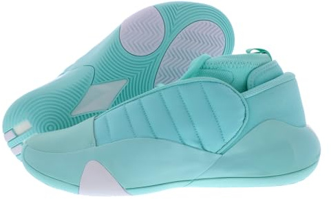 adidas Men's Harden Volume 7 Sneakers, Flash Aqua/Foot Wear White/Green, 13 UK
