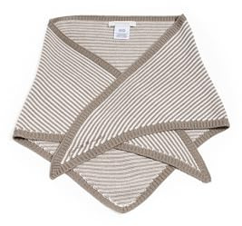 Favorite Daughter Women's The Stripe Knitted Triangle Scarf, soft taupe stripe, One Size