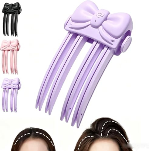 Pince chauffante sans fil pour donner du volume aux racines, pince chauffante pour donner du volume aux cheveux, appareil de coiffure rechargeable avec 2 réglages de températurev，B# Violet