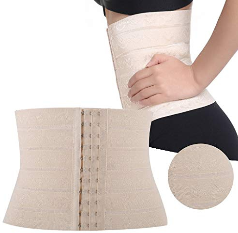 TMISHION Postpartale Korsett, Frauen Bauchgürtel, Bauchweg Shaper, Bauchweggürtel Elastische Mutterschaft Unterstützung Postpartale Taille Wrap(M-Complexion)