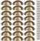 Does not apply Lot de 24 poignées Shell Cup - Semi Circle Drawer - Poignées de cuisine en métal - Poignées de placard - Boutons de meubles rétro avec vis