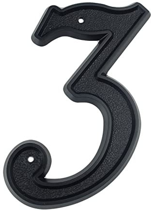 Targhetta con numeri 3D galleggianti per casa, per esterni, altezza 14,5 cm, in plastica ABS laccata nera, per indirizzo, segnaletica esterna digitale, #0-9, montaggio a vite, per cassetta postale da