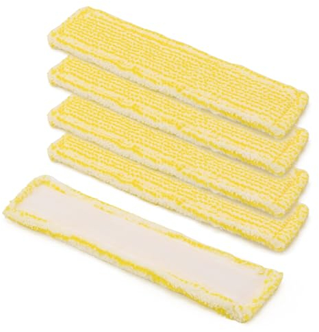 5 Stücke Ersatzpads für Kärcher Fensterreiniger,Gelber Ersatzmikrofaser Wischmopppad für kärcher Fenstersauger ersatzteile,für Karcher WV2 WV5 WV6 Plus Premium