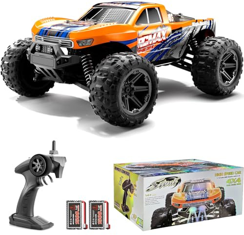 dexinco 1/14 radiostyrd bil, 38 km/h höghastighets RC bil, vattentät 4 x 4 RC monster lastbil, 1 500 mAh batteri, perfekt fjärrstyrd modellbil för tonåringar