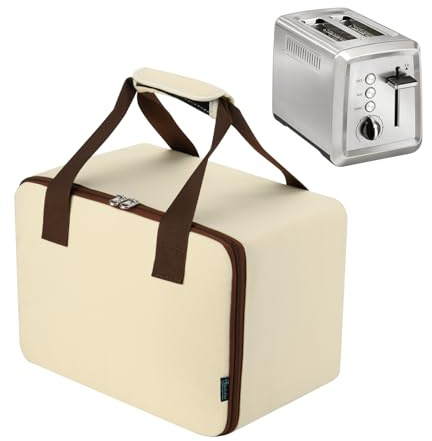 Beautyflier Carrying Bag for Hamilton Beach 2 Slice Extra Wide Slot Toaster, Portable Carry Case for 2 Slice Wide Slot Toaster, Travel Storage Bag with Hand Strap, Durable and Long-Lasting (Bag Only)