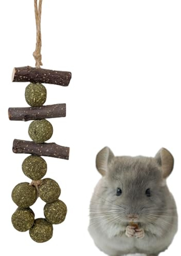 Gerbil Jouet à mâcher - Blocs à mâcher naturels en Bois pour Soins bucco-dentaires | Mini Roue d'exercice, Balle, Pont, hamac, balles d', Jouet